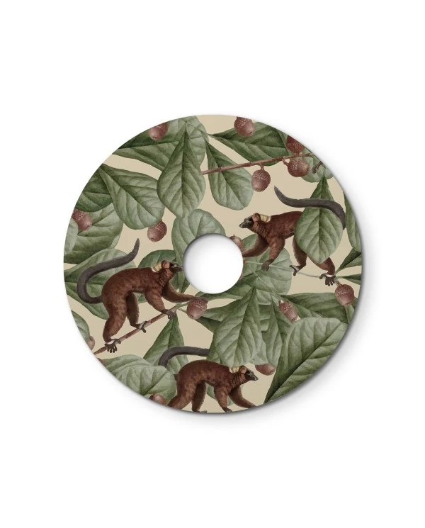 Abat-jour mini plat Ellepì avec animaux de la jungle 'Wildlife Whispers', diamètre de 24 cm - Fabriqué en Italie