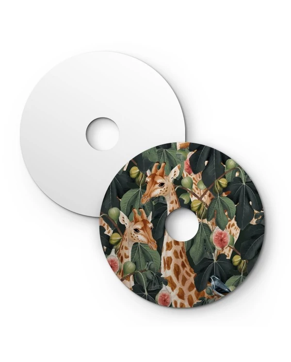 Abat-jour mini plat Ellepì avec animaux de la jungle 'Wildlife Whispers', diamètre de 24 cm - Fabriqué en Italie