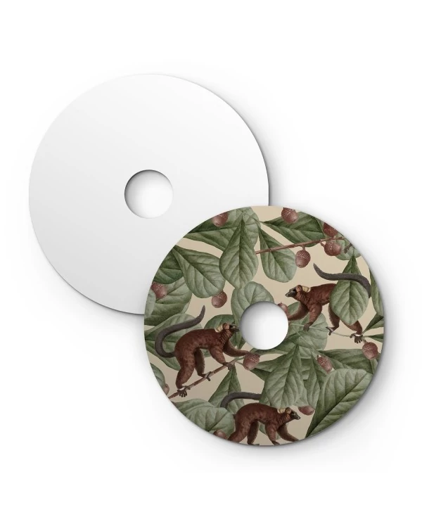 Abat-jour mini plat Ellepì avec animaux de la jungle 'Wildlife Whispers', diamètre de 24 cm - Fabriqué en Italie