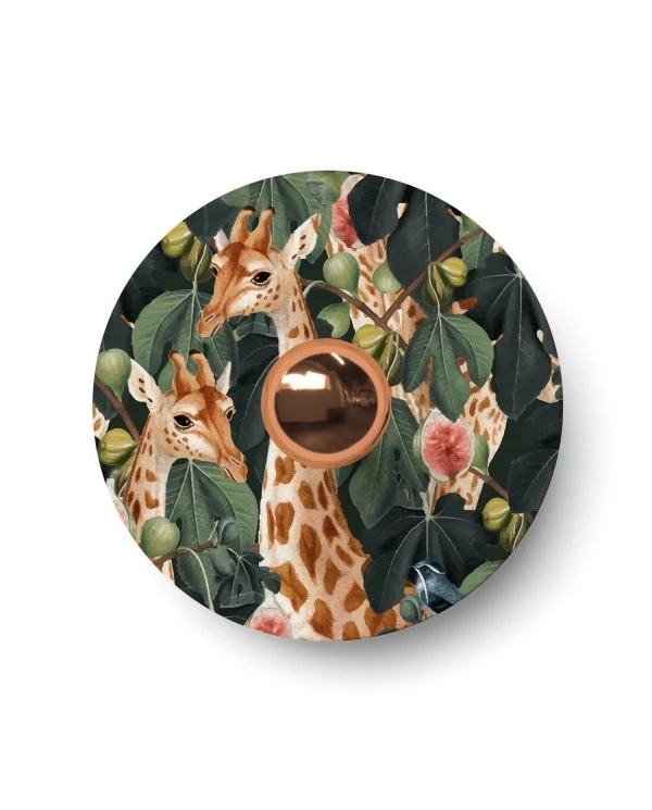 Lampe murale ou de plafond avec abat-jour avec animaux de la jungle 'Wildlife Whispers' - Waterproof IP44