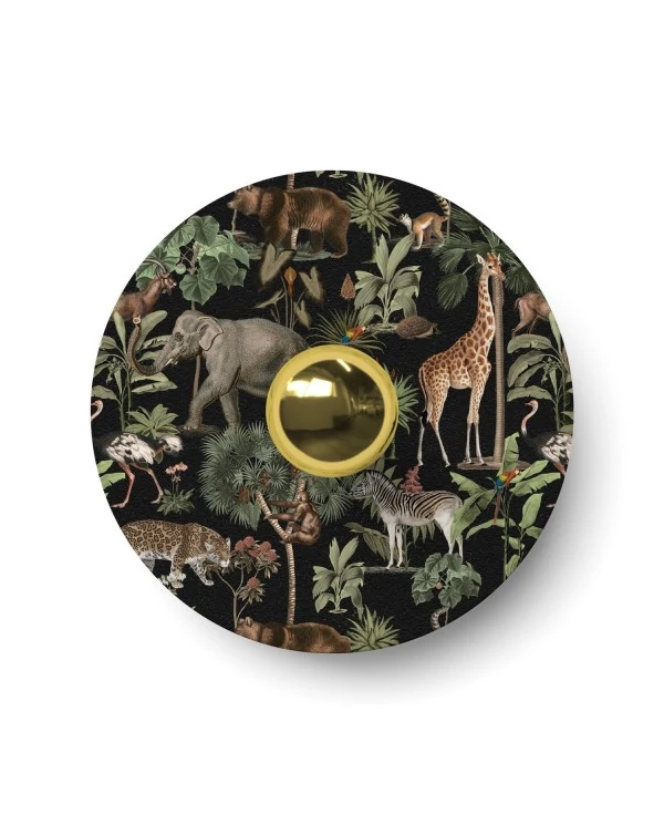 Lampe murale ou de plafond avec abat-jour avec animaux de la jungle 'Wildlife Whispers' - Waterproof IP44