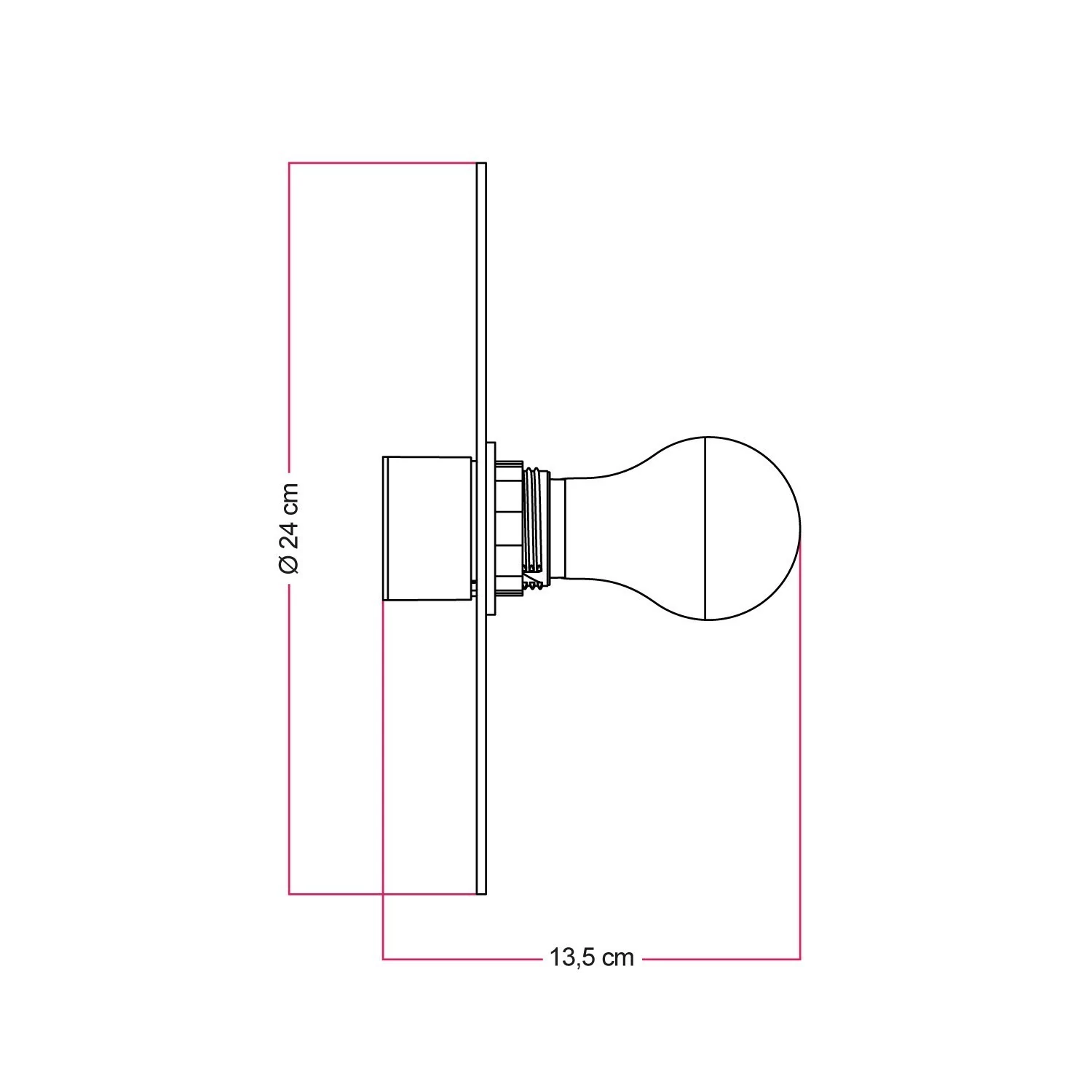 Lampe murale ou de plafond avec abat-jour à motifs géométriques  'Kaleidoscope' - Waterproof IP44