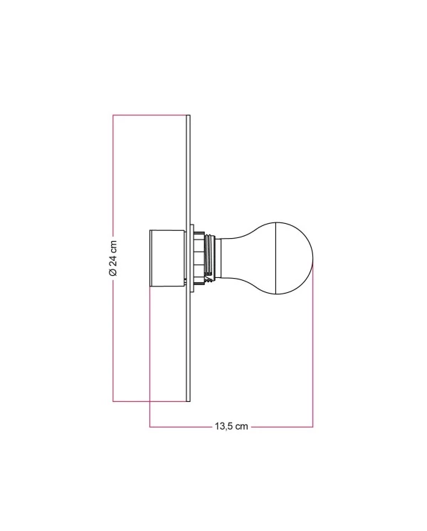 Lampe murale ou de plafond avec abat-jour à motifs géométriques  'Kaleidoscope' - Waterproof IP44