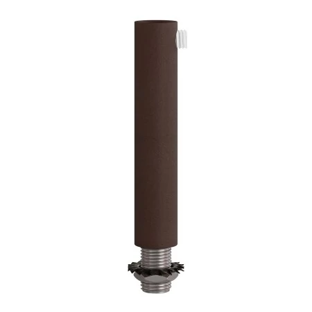 Serre-câble cylindrique en métal long 7 cm avec tige, écrou et rondelle