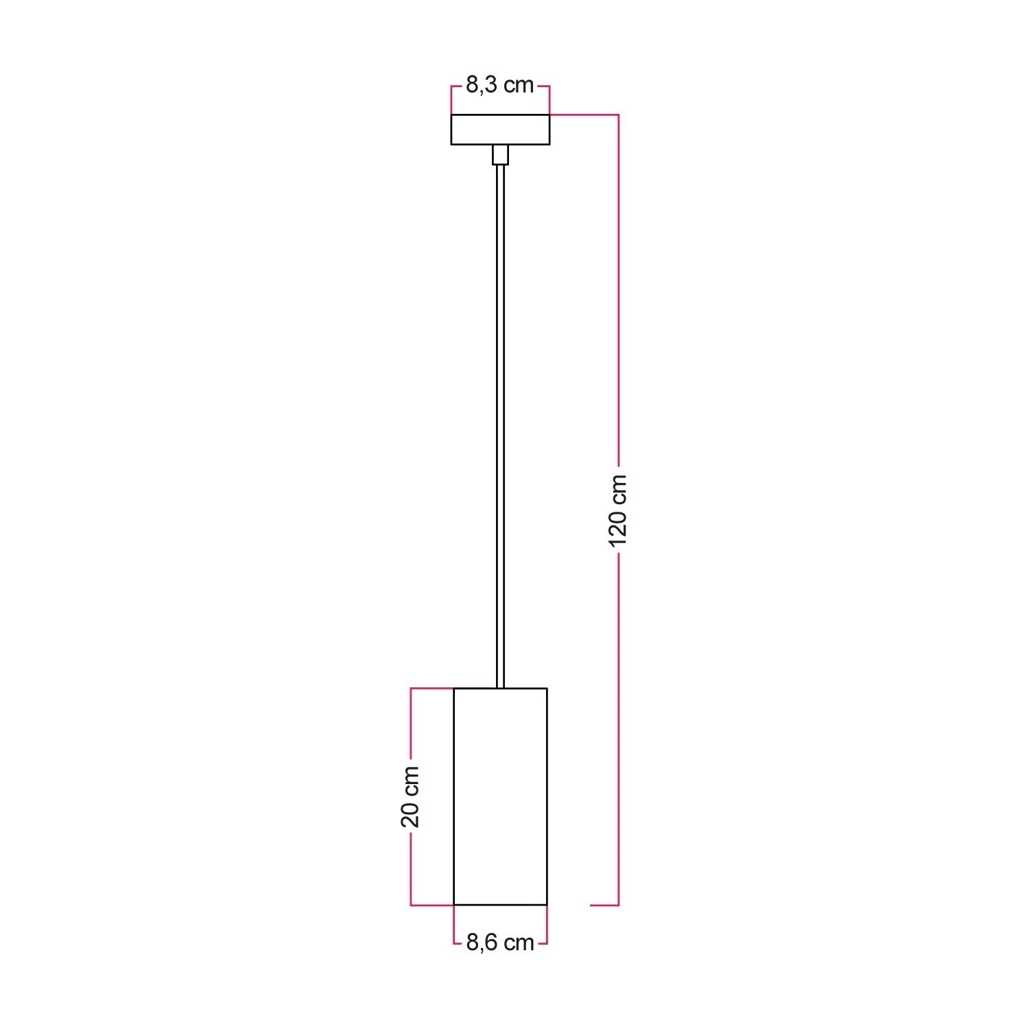 Lampe à suspension avec abat-jour en bois pour projecteur Tub-E27