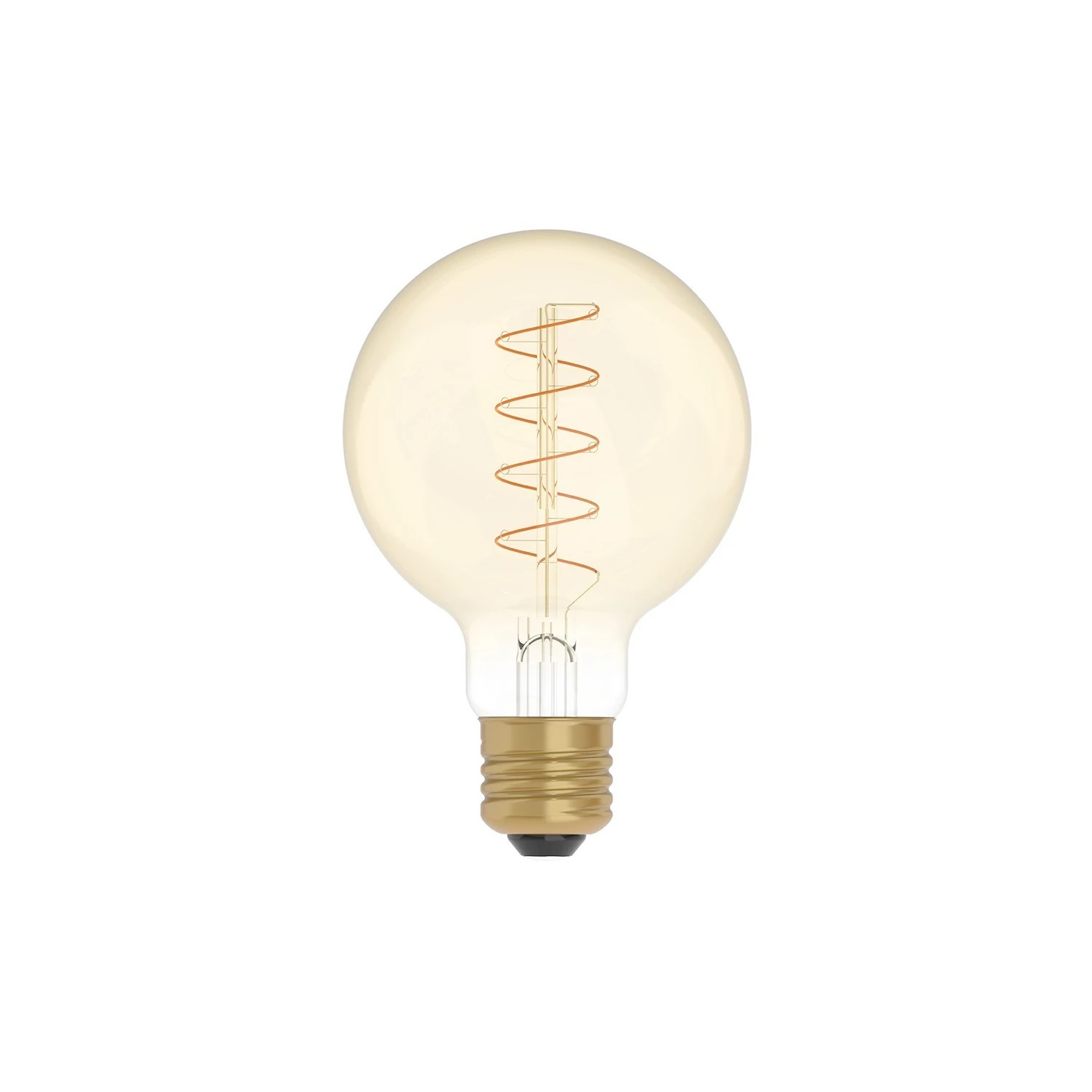 Ampoule Dorée LED Carbon Line avec filament en spirale Globe G80 4W 250Lm E27 1800K Dimmable - C05