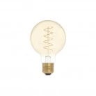 Ampoule Dorée LED Carbon Line avec filament en spirale Globe G80 4W 250Lm E27 1800K Dimmable - C05