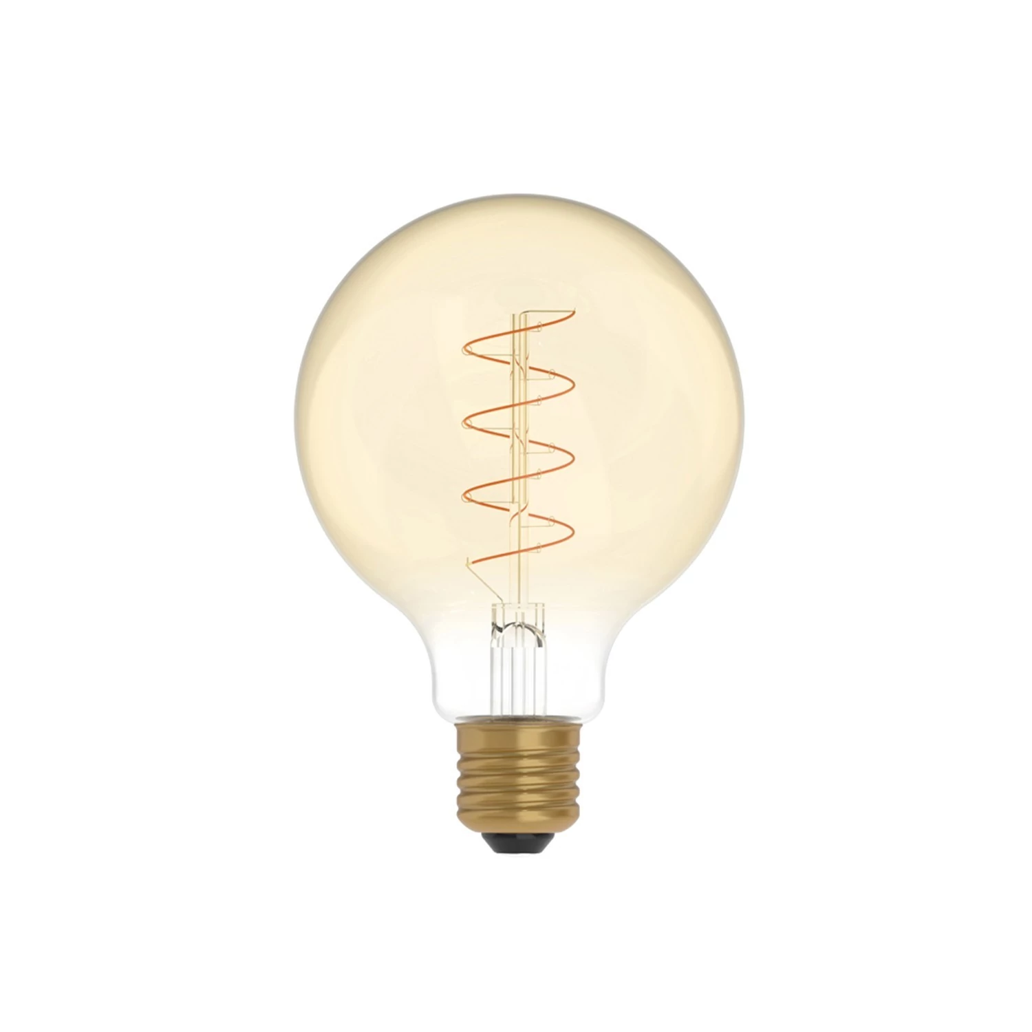 Ampoule Dorée LED Carbon Line avec filament en spirale Globe G95 4W 250Lm E27 1800K Dimmable - C06