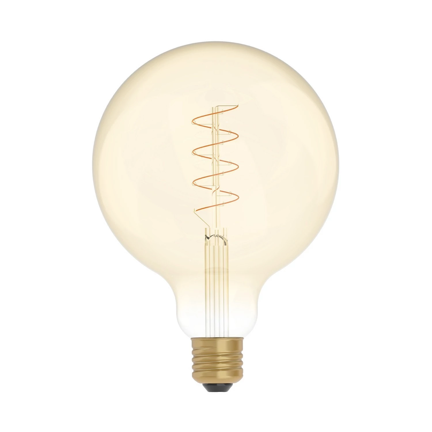 Ampoule Dorée LED Carbon Line avec filament en spirale Globe G125 4W 250Lm E27 1800K Dimmable - C07