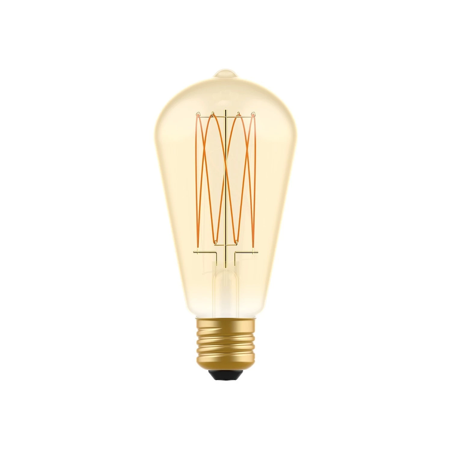 Ampoule Dorée LED Carbon Line Filament Cage Edison ST64 7W 640Lm E27 2700K Dimmable - C54