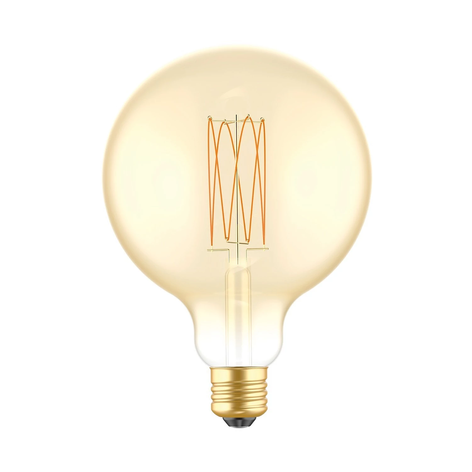 Ampoule Dorée LED Carbon Line Filament Cage Globe G125 7W 640Lm E27 2700K Dimmable - C56