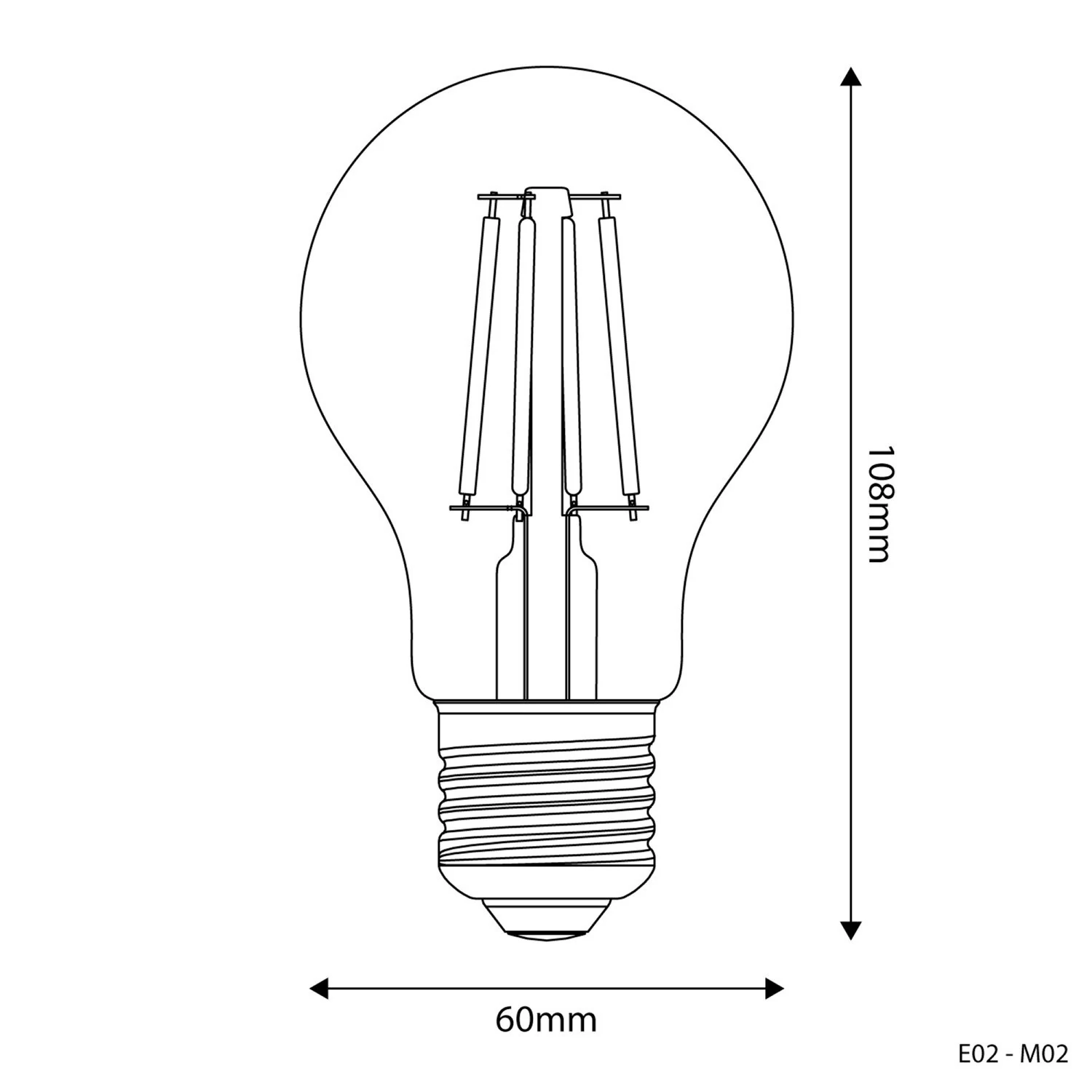 Ampoule LED Milky Goutte A60 4W 470Lm E27 2700K - M02