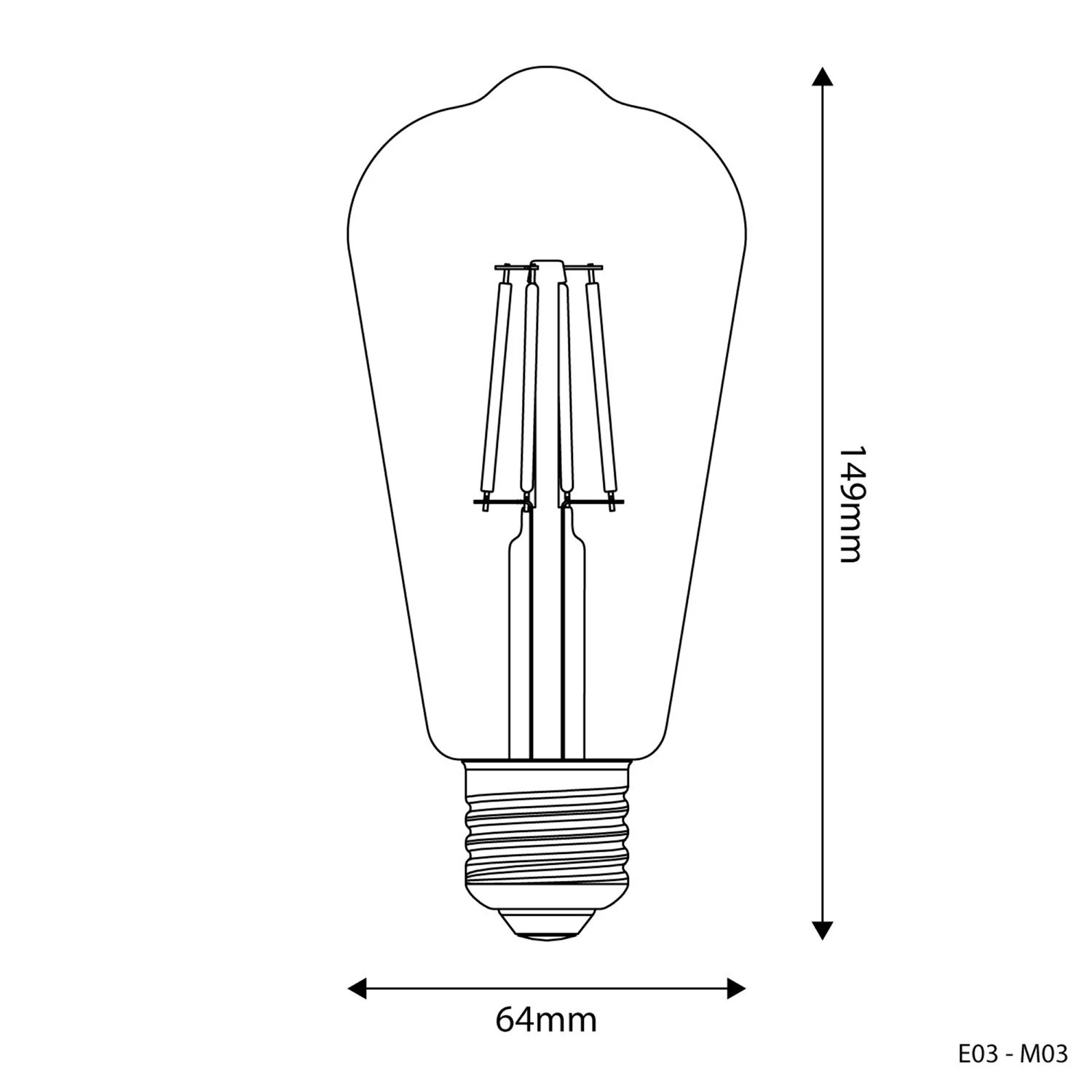 Ampoule LED Milky Edison ST64 4W 470Lm E27 2700K - M03