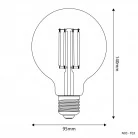 Ampoule LED Trasnparente Globo G95 7W 806Lm E27 3500K Dimmable - N03