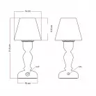 Lampe portable et rechargeable Cabless14 avec ampoule goutte et abat-jour