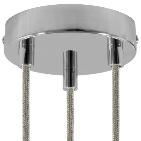 Kit rosace métallique cylindrique à 3 trous