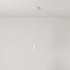Suspension fabriquée en Italie avec câble textile et finition porcelaine colorée