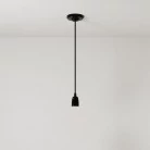Suspension fabriquée en Italie avec câble textile et finition porcelaine colorée