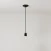 Suspension fabriquée en Italie avec câble textile et finition porcelaine colorée