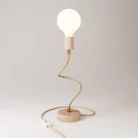 Lampe de table en bois avec articulation et lumière diffuse - Table Flex Wood avec prise bipolaire
