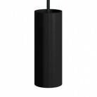 Suspension avec câble textile, abat-jour Tub-E14 et finition en métal