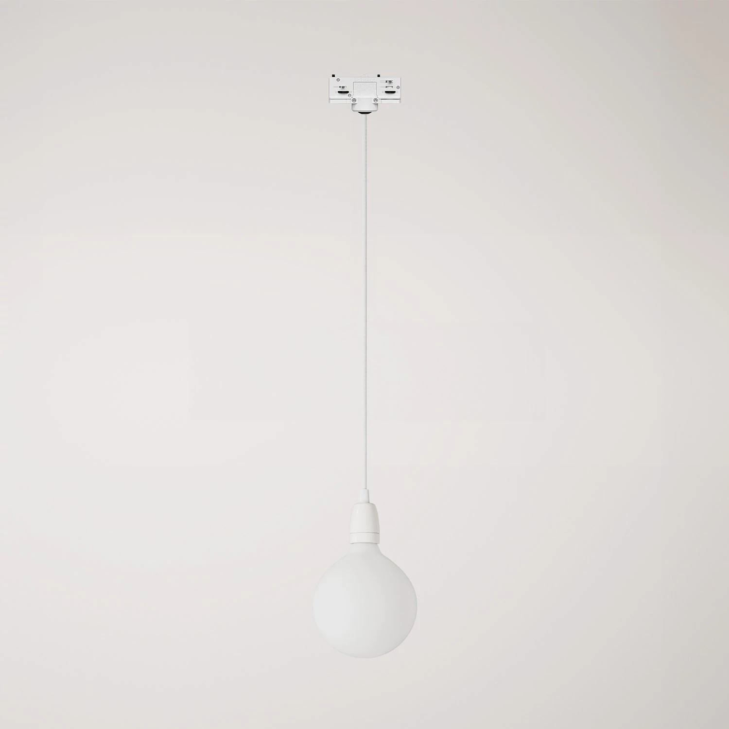 Suspension pour rail avec finition en porcelaine colorée