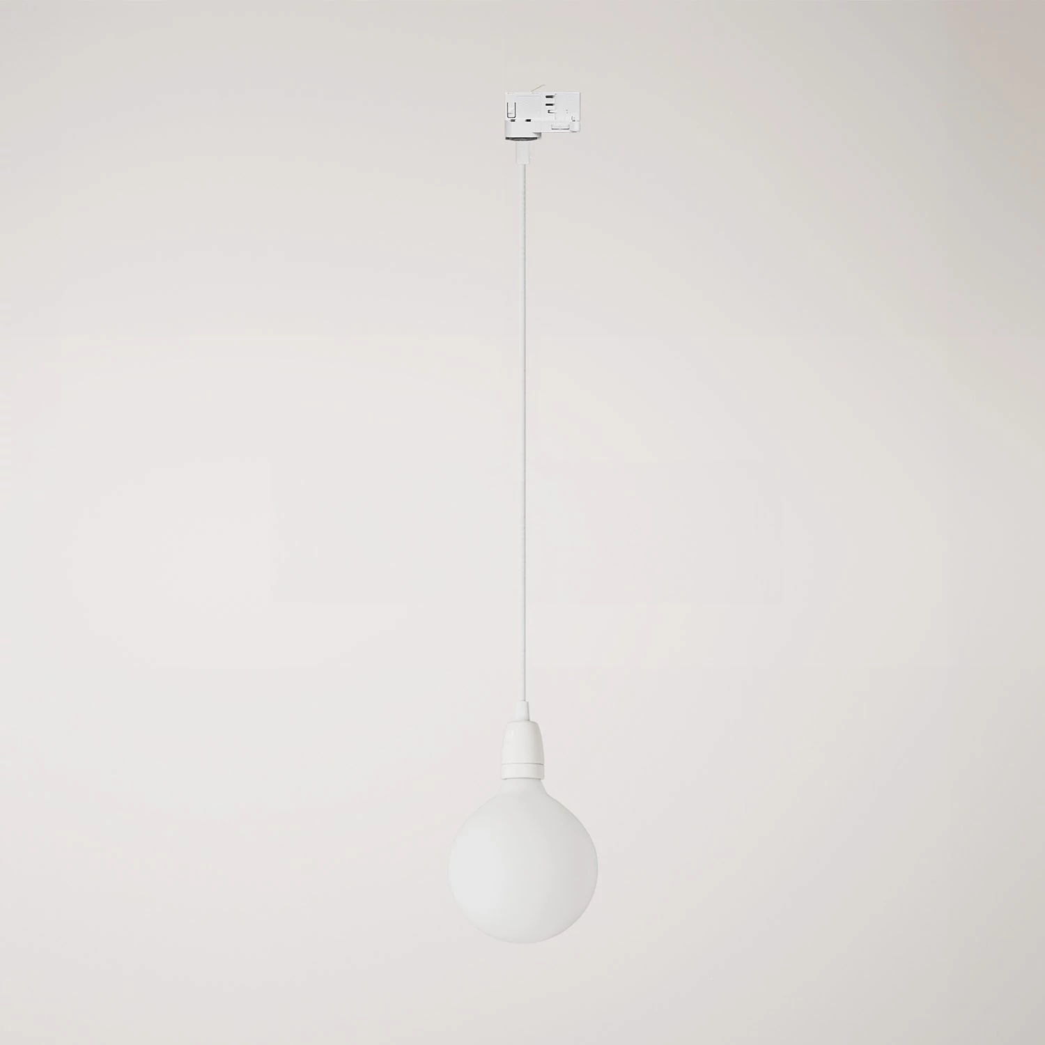 Suspension pour rail avec finition en porcelaine colorée