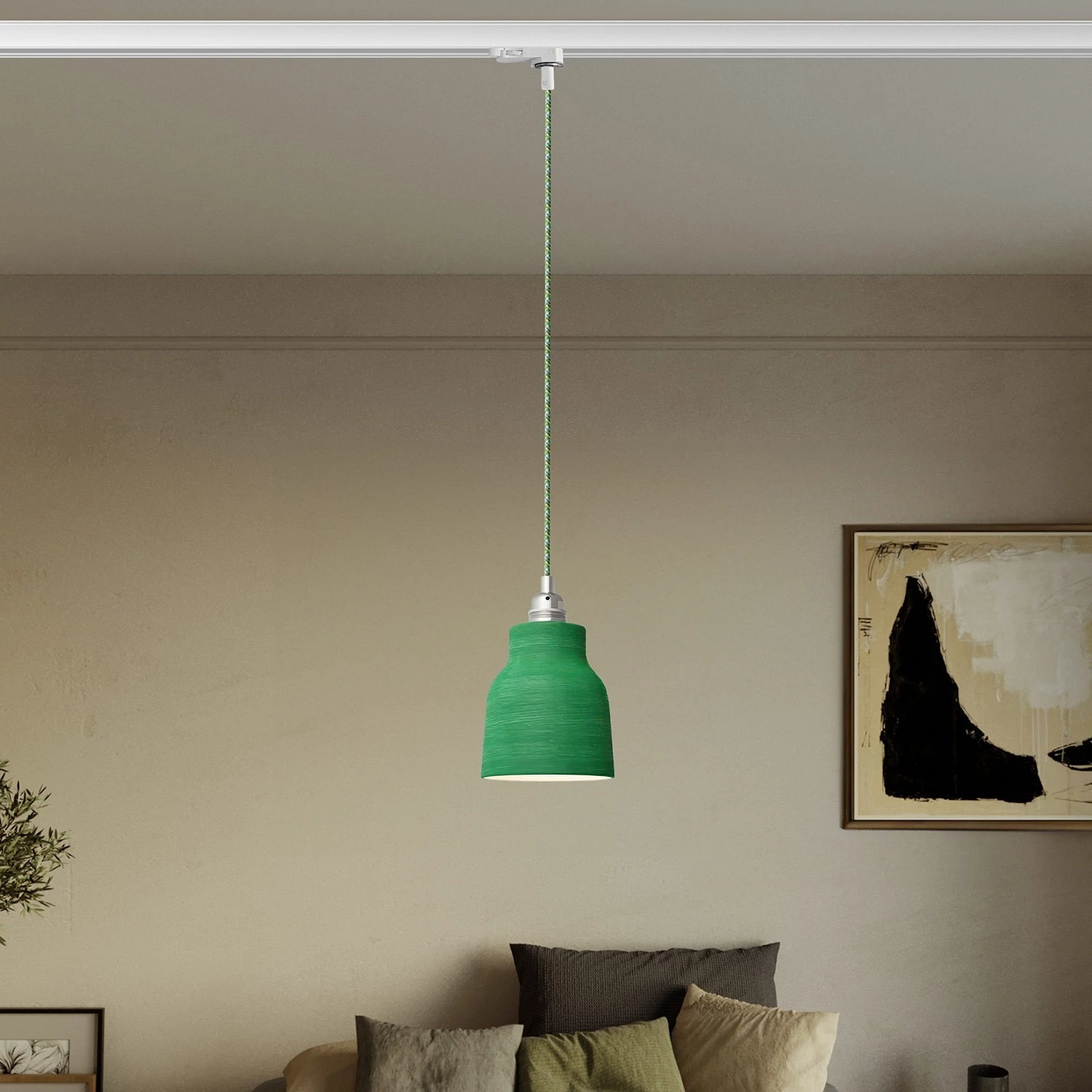 Suspension avec abat-jour Vaso et adaptateur de rail