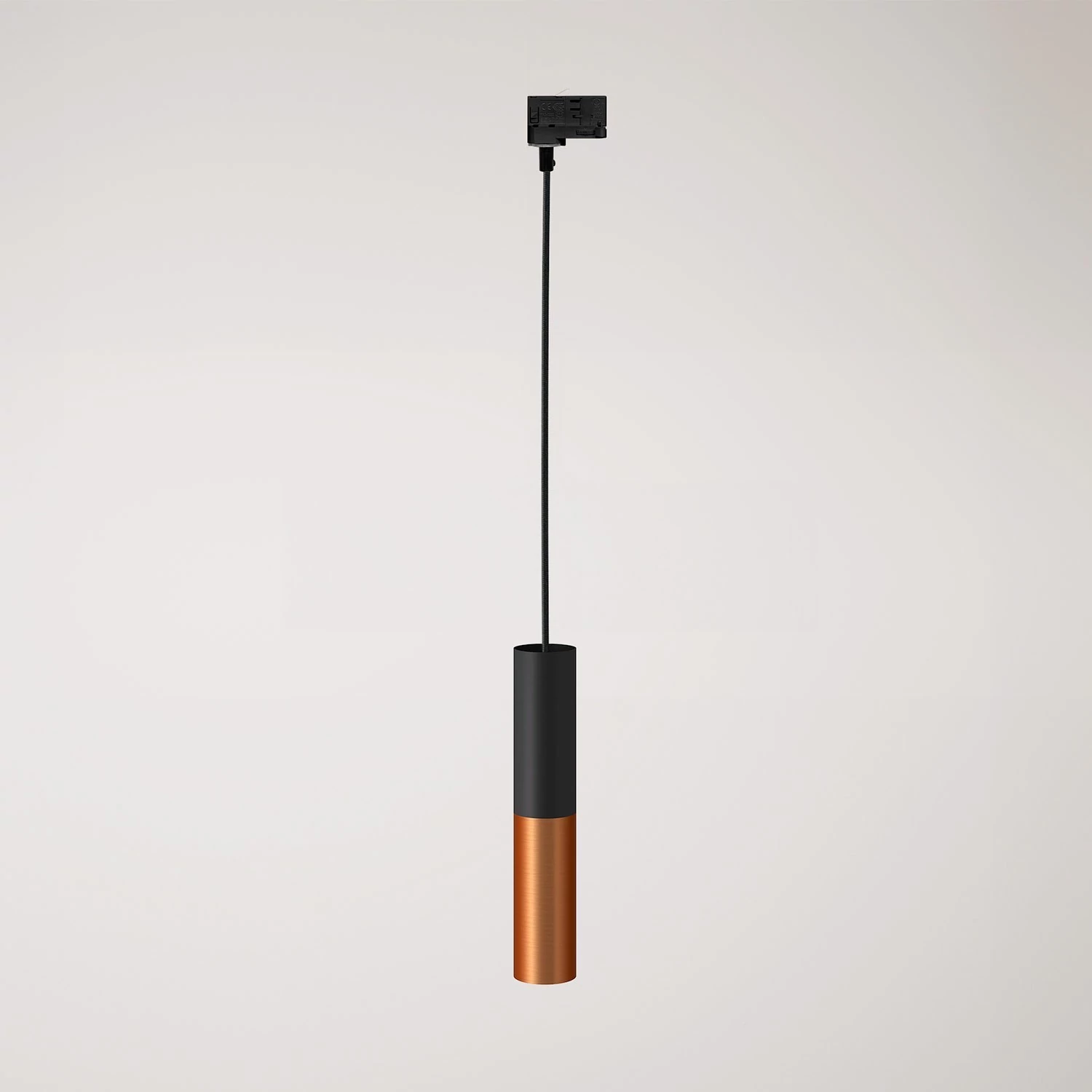Suspension pour rail avec abat-jour double Tub-E14