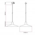 Suspension pour rails avec abat-jour Swing Pastel