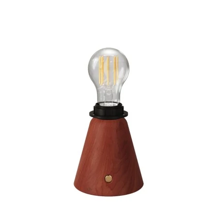 Lampe portative et rechargeable Cabless11 avec ampoule goutte d'eau et emplacement pour abat-jour - Terracotta