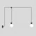 Lampe d'extérieur suspendue EIVA IP65 à 2 chutes avec abat-jour incassable Unbreak-a-Ball