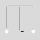 Lampe d'extérieur enfichable EIVA IP65 à 2 chutes avec abat-jour incassable Unbreak-a-Ball