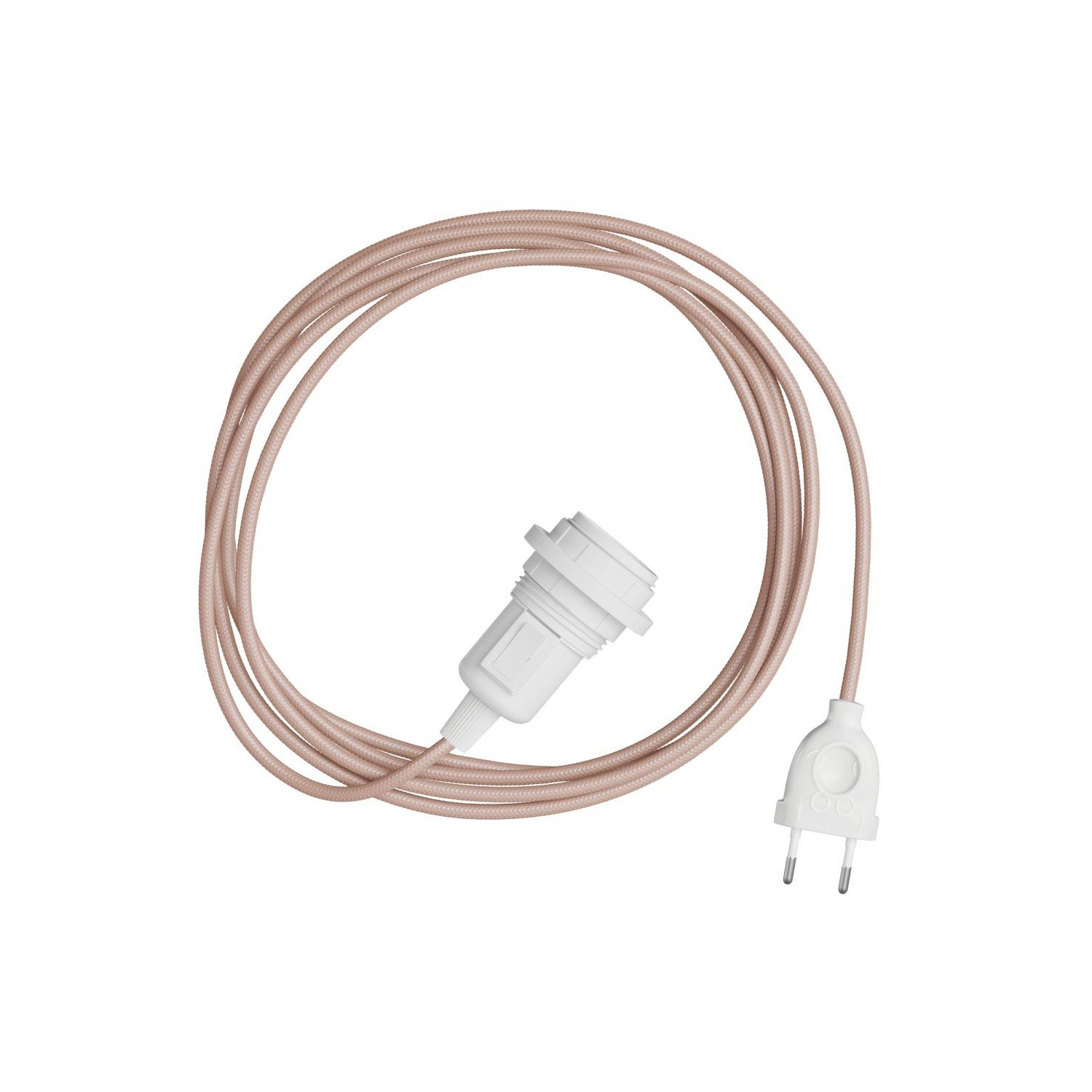 Snake pour abat-jour -Lampe plug-in avec câble textile coloré