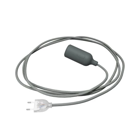 Snake Lampe en silicone avec interrupteur et fiche - Gris