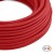 Câble d'éclairage recouvert de textile plat Rouge Feu Brillant - PM09