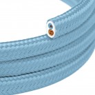 Câble plat textile Bleu Layette - PM17