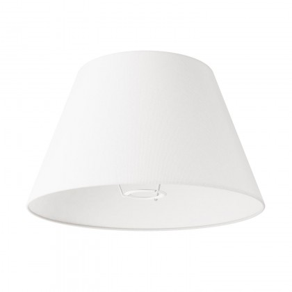 Abat-jour Impero M avec douille E27 pour lampe de table ou mural (Applique) - Fabriqué en Italie - Linon blanc