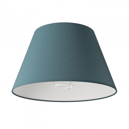Abat-jour Impero M avec douille E27 pour lampe de table ou mural (Applique) - Fabriqué en Italie - Toile bleu canard