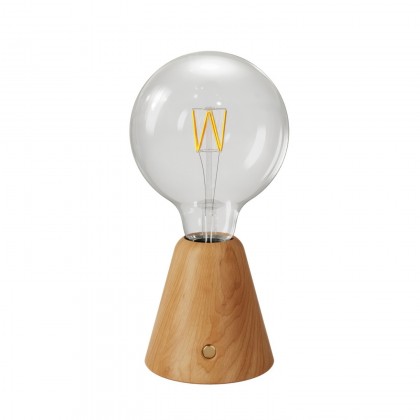Lampe portative LED rechargeable Cabless01 avec ampoule globo G125 - Neutre peint