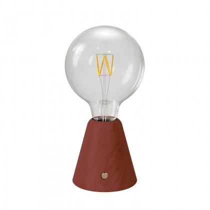 Lampe portative LED rechargeable Cabless01 avec ampoule globo G125 - Terracotta