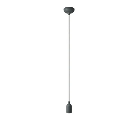 Suspension colorée en silicone avec câble textile - Gris