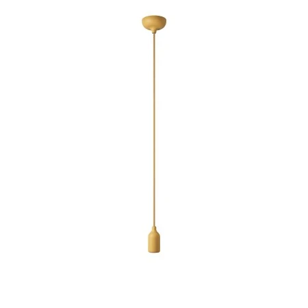 Suspension colorée en silicone avec câble textile - Moutarde