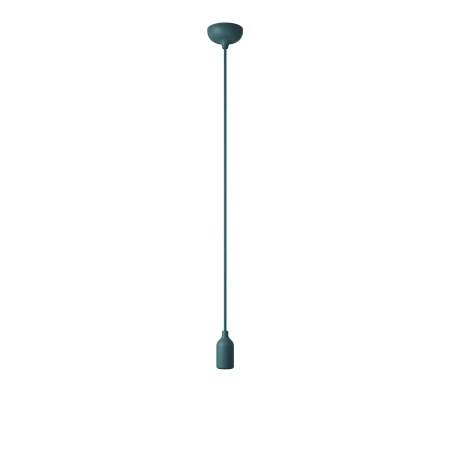 Suspension colorée en silicone avec câble textile - Pétrole