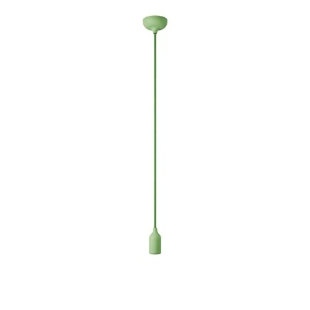 Suspension colorée en silicone avec câble textile - Vert Prairie