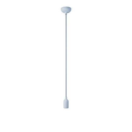Suspension colorée en silicone avec câble textile - Blue ciel