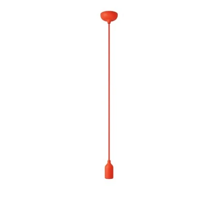 Suspension colorée en silicone avec câble textile - Orange