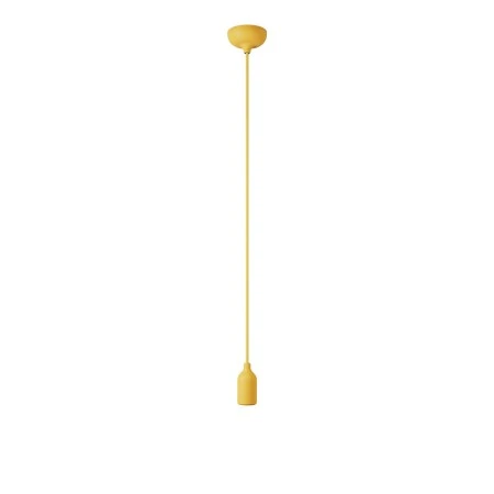 Suspension colorée en silicone avec câble textile - Jaune