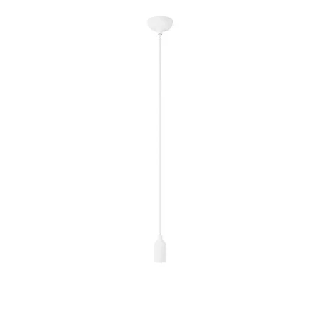 Suspension colorée en silicone avec câble textile - Blanc
