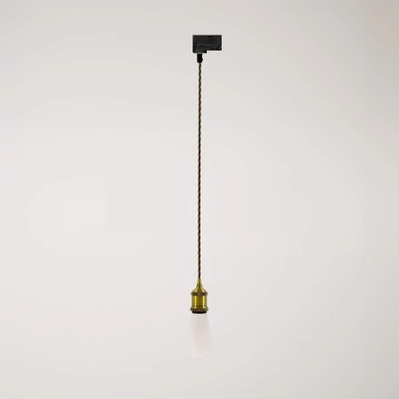 Suspension pour rail vintage avec câble tressé - Bronze satiné
